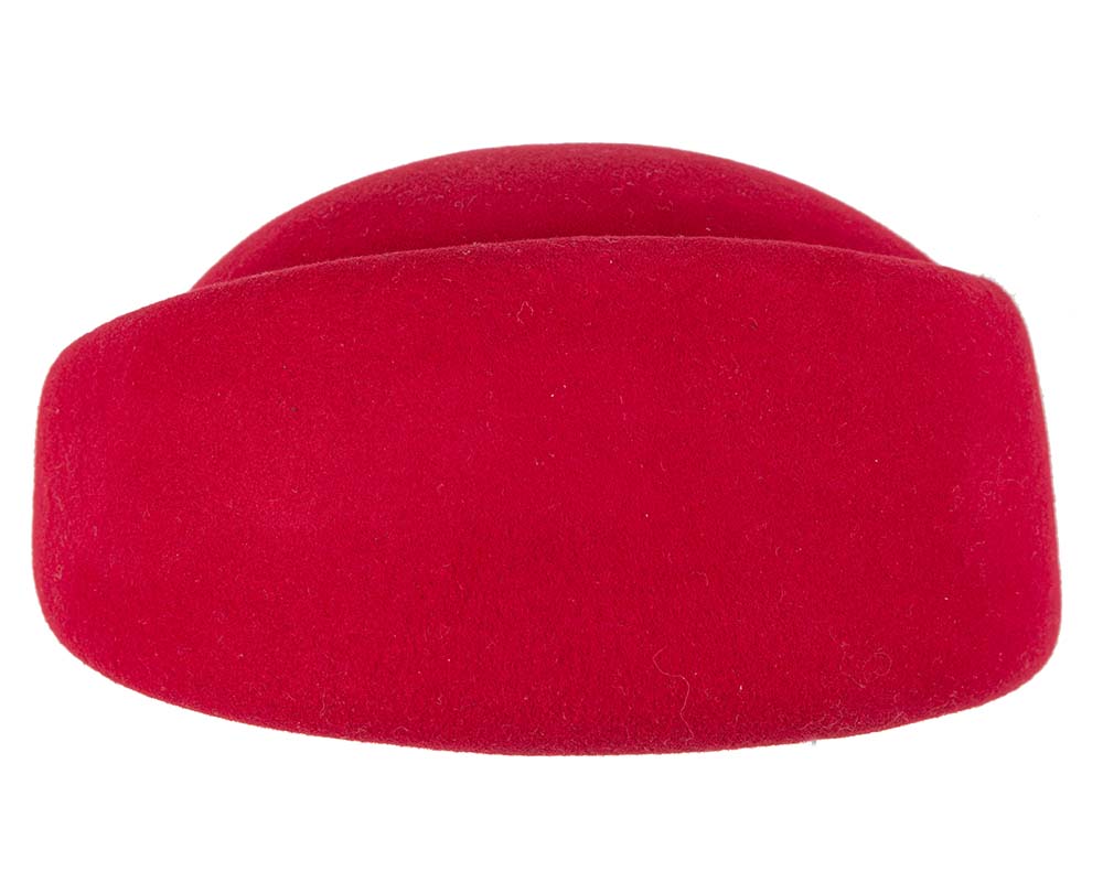 Designers red felt ladies winter hat-2