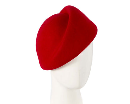 Designers red felt ladies winter hat-0