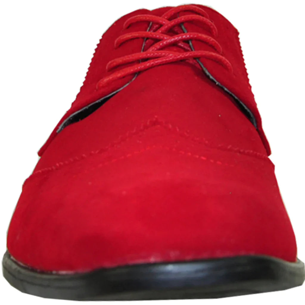 BRAVO Men Dress Shoe KING-3 Wingtip Oxford Shoe Red-1