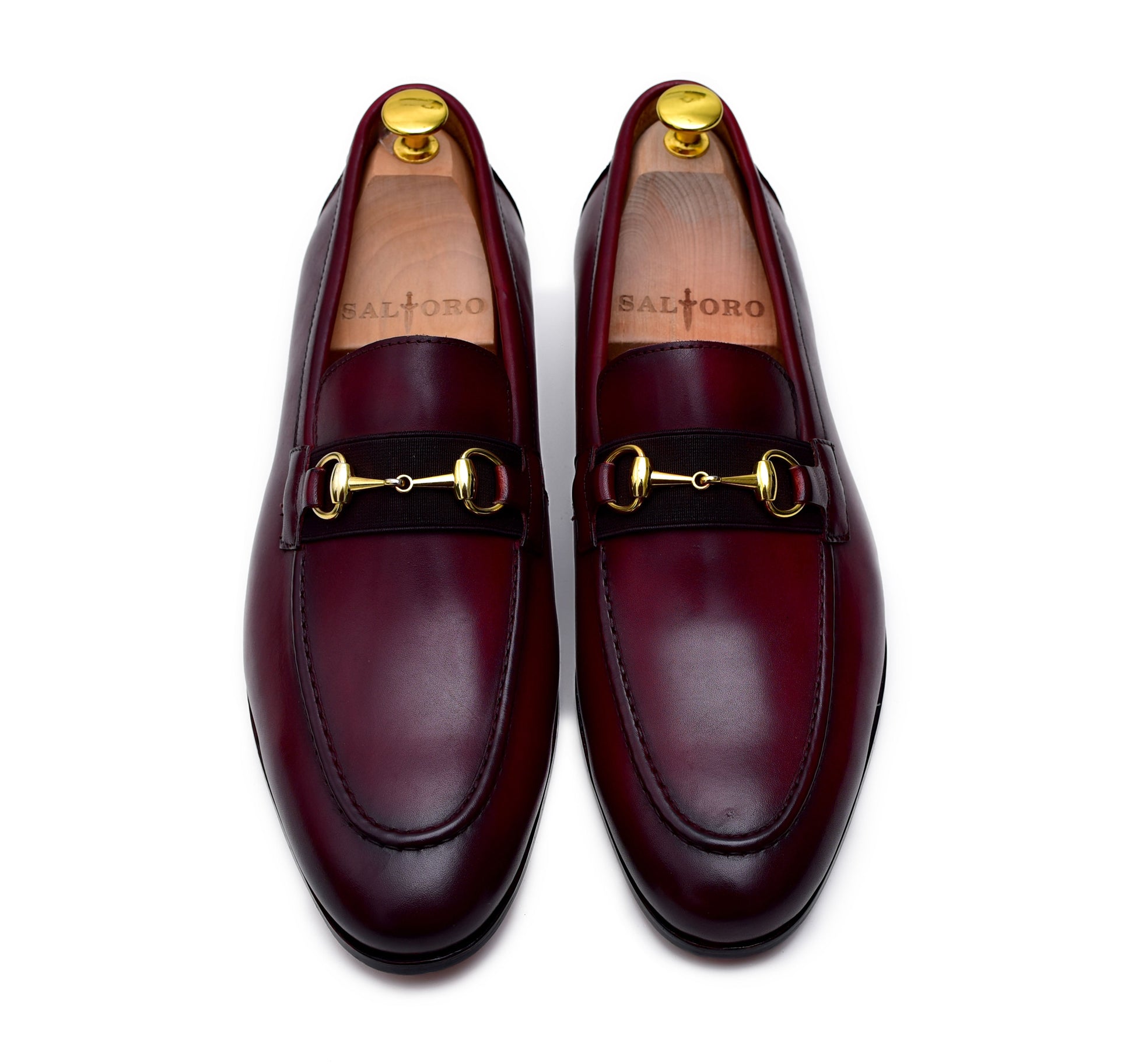 Oscar - Burgundy Leather Horsebit Loafers-1