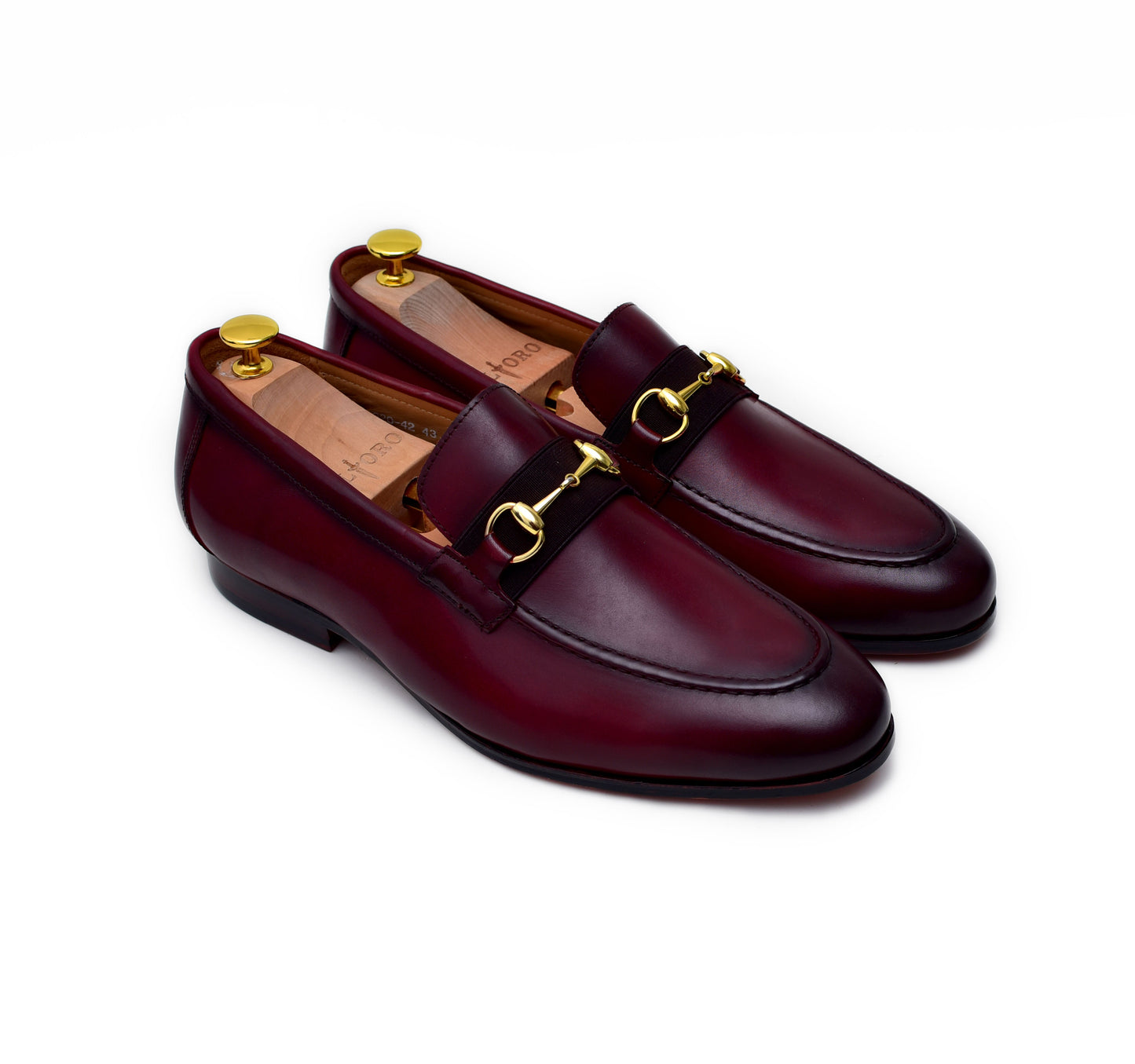 Oscar - Burgundy Leather Horsebit Loafers-2