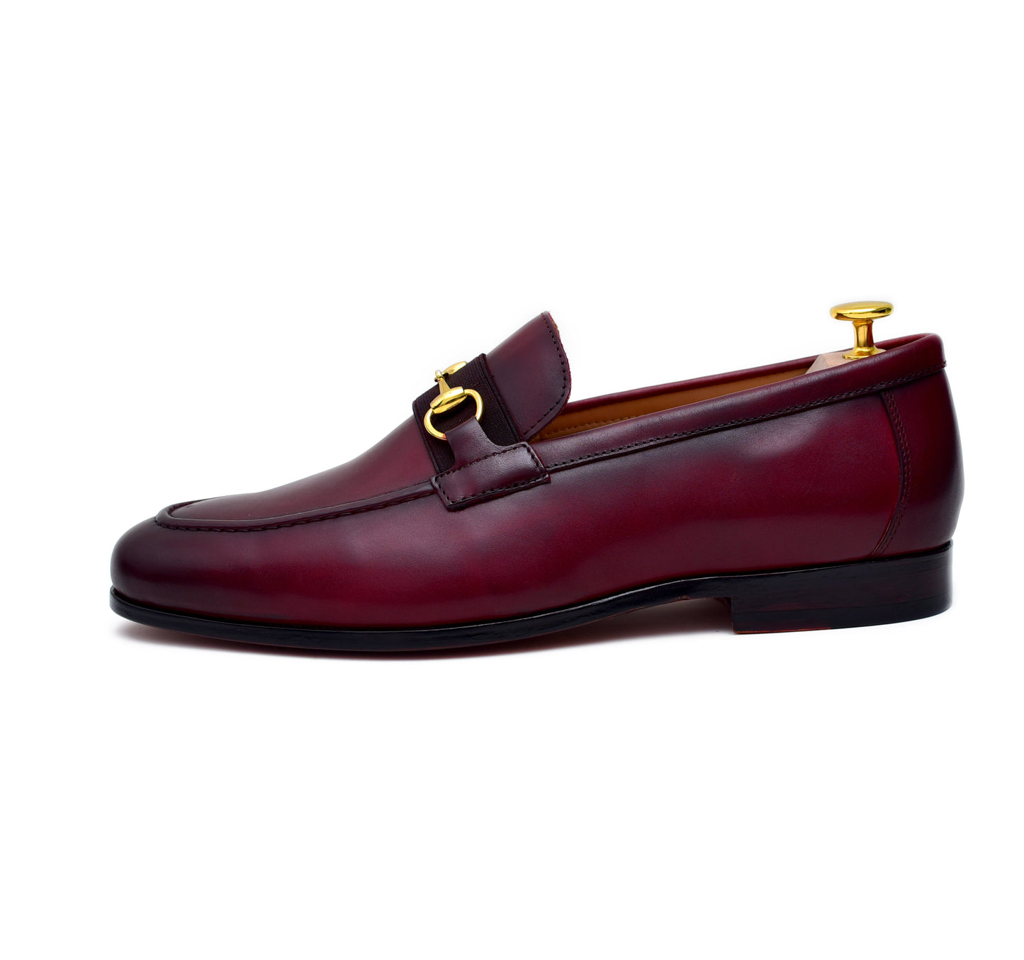 Oscar - Burgundy Leather Horsebit Loafers-4