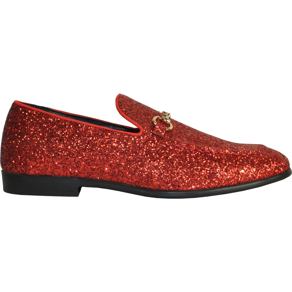 "Bravo" Red Glitter Tuxedo & Prom Shoes-3