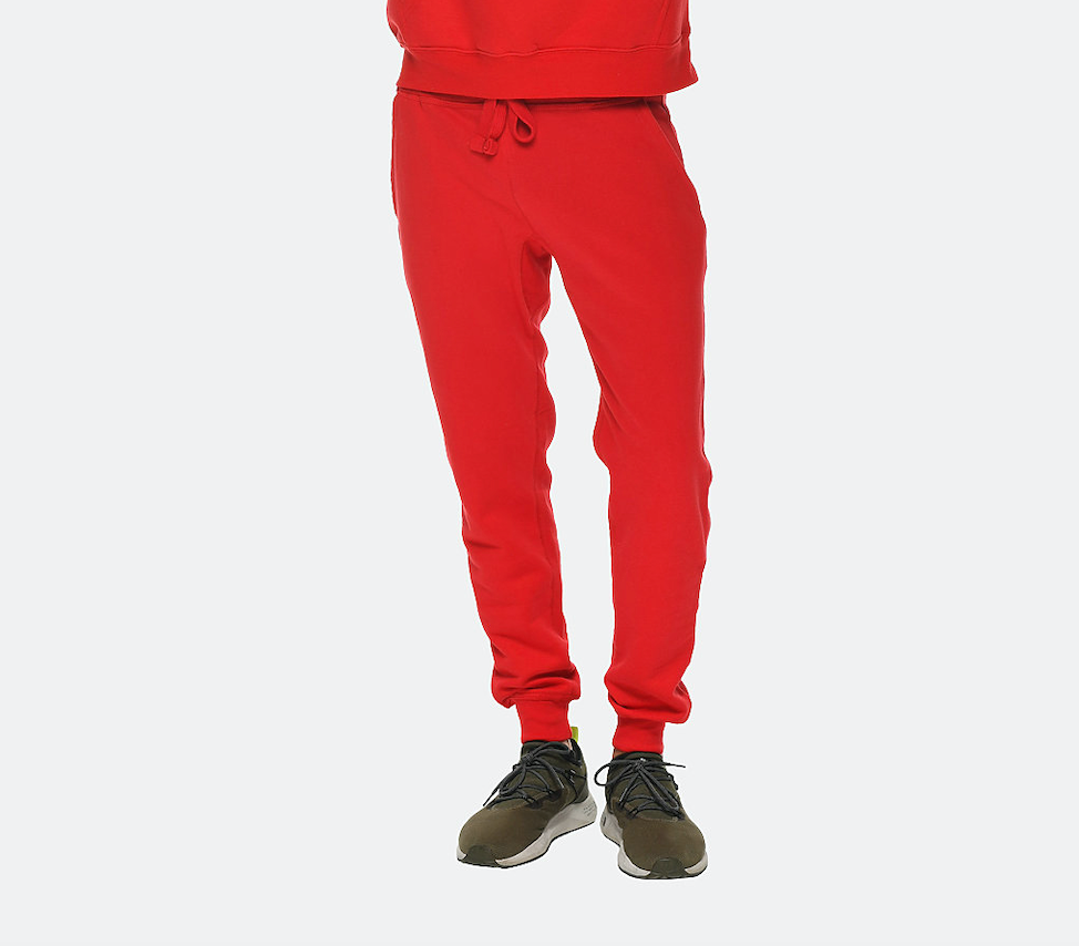 Venley Men's Red Slim-Fit MADE IN USA Fleece Joggers-1