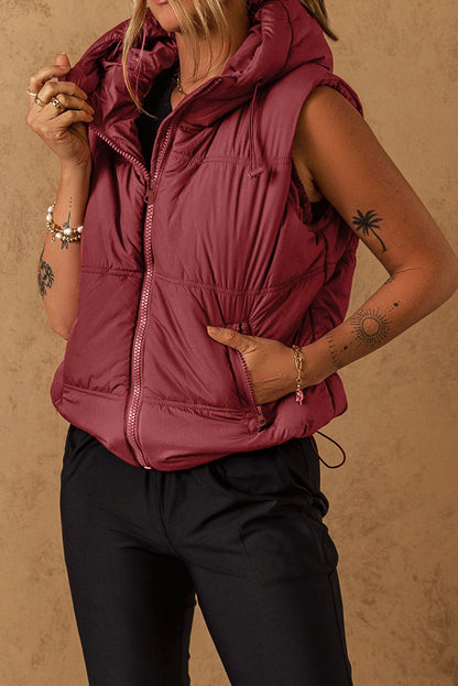 Zip Up Hooded Vest