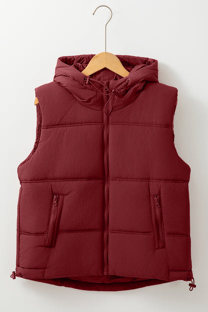 Zip Up Hooded Vest