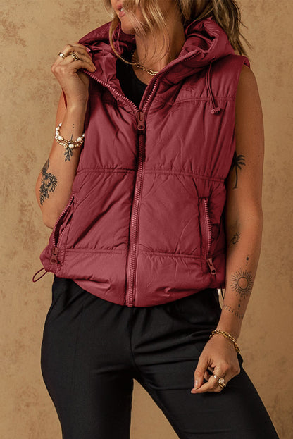 Zip Up Hooded Vest