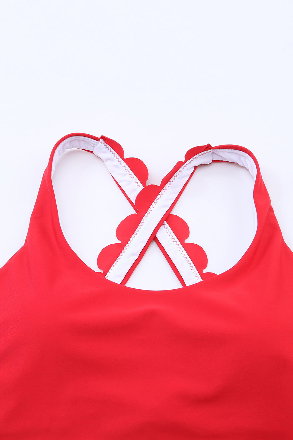 Women's Crisscross Scoop Neck Swim Tops