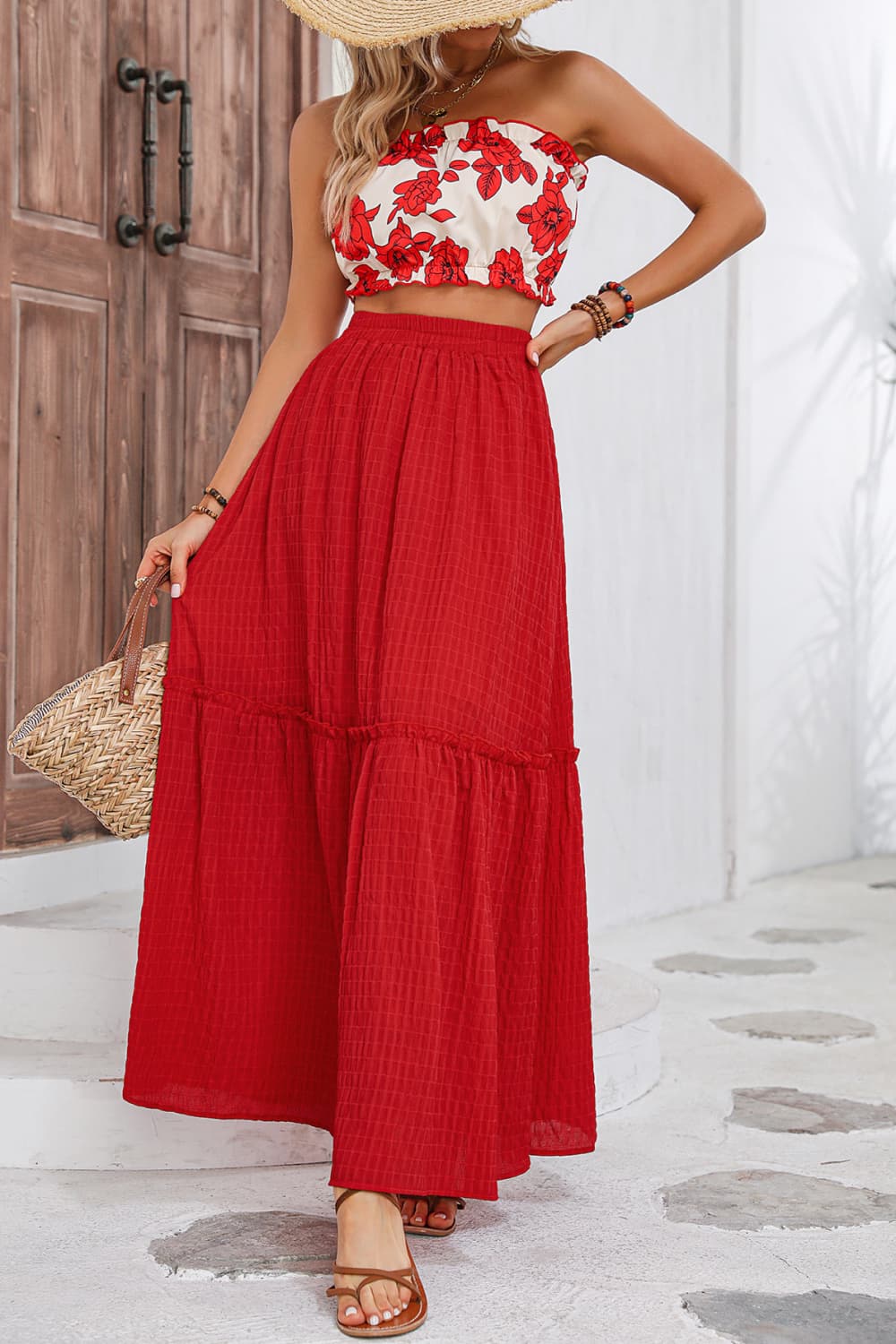 Floral Maxi Skirt Set