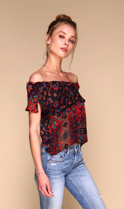 Gueverra Blouse | Boho Print-1