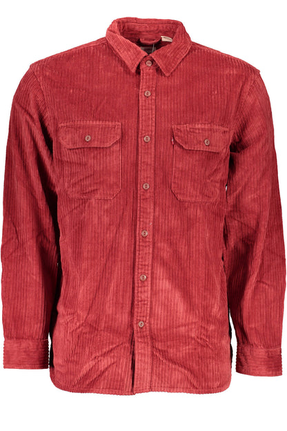 LEVI'S MEN'S RED LONG SLEEVE SHIRT