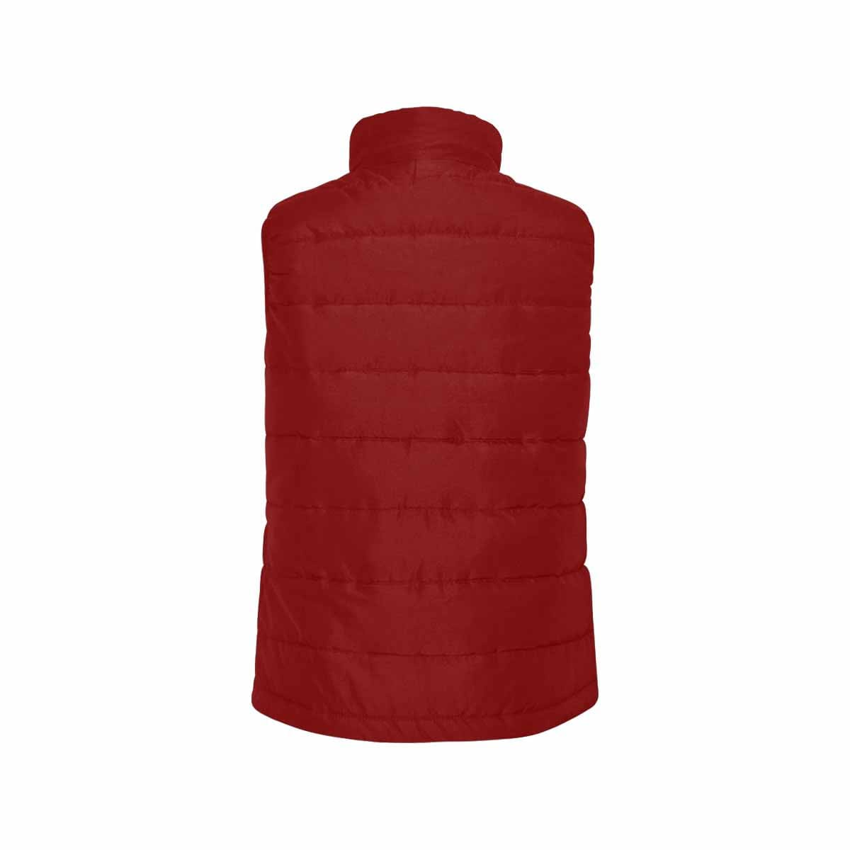 Maroon Red Mens Padded Vest-3