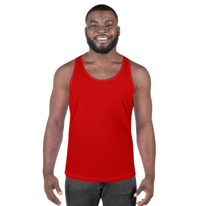 Mens Stretch Fit Tank Top, Red