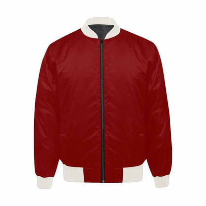 Mens Jacket, Maroon Red Bomber Jacket-2